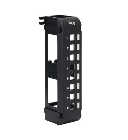 ICC 8-Port Vertical Blank Patch Panel Flush Mount Steel