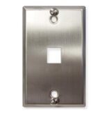 ICC Stainless Steel 1-Port Flush Phone Wall Plate