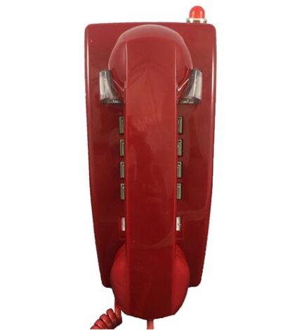 Cortelco Wall Phone with Message Light - Red, ETL Approved