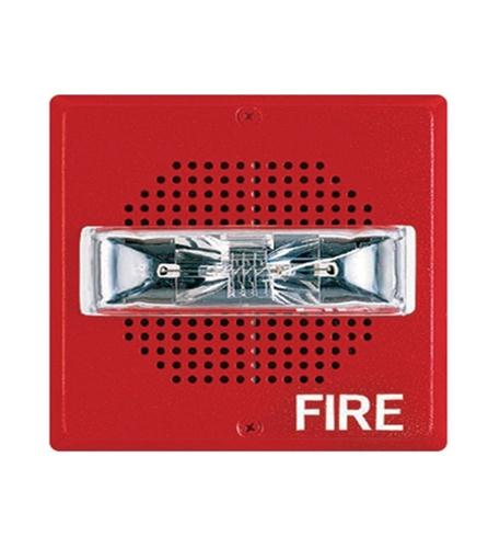 Wall-Mount Speaker-Strobe Red Wheelock 24MCW Red Wall-Mount Speaker Strobe for Emergencies - Image 1