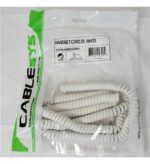 Cablesys 25' White Coiled Handset Cord ICC 2500W - Image 2