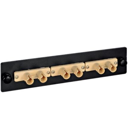 ICC ICFOPT16BK 6-Simplex ST Fiber Optic Adapter Panel