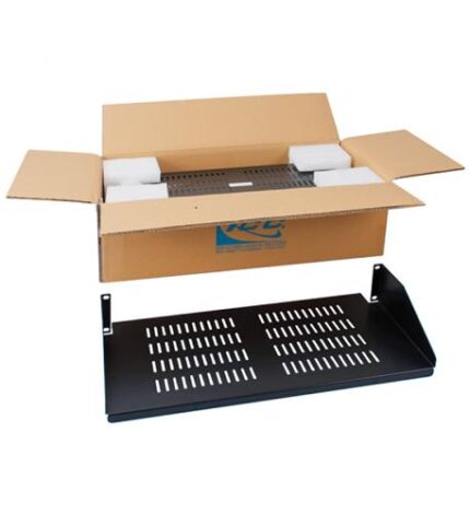 ICC 10in Single Vented Rack Shelf 2-Pack, 50lbs Capacity