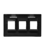 ICC Black 3-Port Keystone Furniture Faceplate TIA Std - Image 3