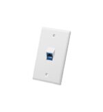ICC White Angled 1-Gang Faceplate, 1-Port - Image 3