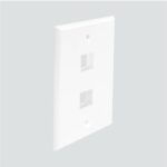 Wavenet FP02PWH 2-Port White Flush Faceplate Matte Finish