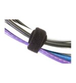 VELCRO CABLE TIE, 8", BLACK, 100PK - Image 2