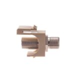 ICC IC107B5FIV Ivory Nickel Plated F-Type Keystone Jack - Image 2