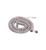 Cablesys 25' Dolphin Gray Curly Handset Cord - Image 2