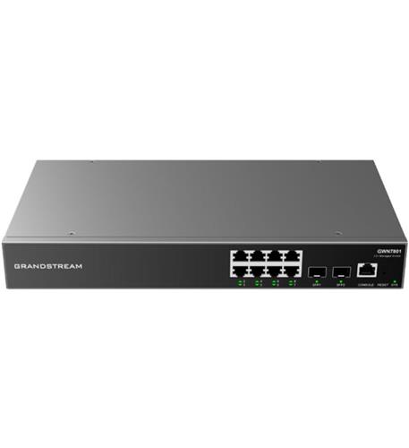 Enterprise Layer 2-Managed, 8 Port 2 SFP Grandstream GS-GWN7801 8-Port Layer 2 Managed Switch with 2 SFP - Image 1