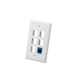 ICC 1-Gang Flat 6-Port White Faceplate for Jacks - Image 3