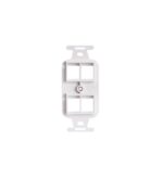 ICC IC1074PIWH 4-Port White Electrical Insert for Voice Data - Image 2
