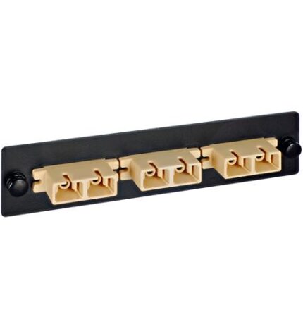 ICC ICFOPS16BK 6-Simplex SC Metal Fiber Adapter Panel