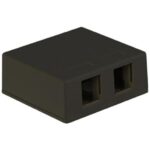 ICC IC107SB2BK 2-Port Surface Mount Box for Voice and Data