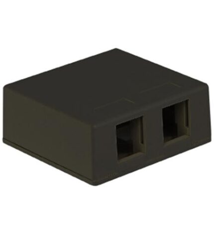 ICC IC107SB2BK 2-Port Surface Mount Box for Voice and Data