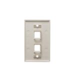 FACEPLATE, FLAT, 1-GANG, 2-PORT, ALMOND - Image 2