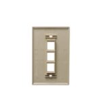 ICC IC107LF3IV Ivory Oversized 3-Port Single Gang Faceplate - Image 3