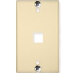 ICC Ivory 1-Port Flush Phone Wall Plate - Single Gang