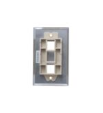 ICC Stainless Steel 1-Gang 2-Port Faceplate Snap-In - Image 2