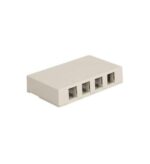 ICC Surface Mount Box 4-Port White - Voice & Data Outlet - Image 2