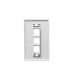 ICC 1-Gang 3-Port Flat White Faceplate for Jacks - Image 2