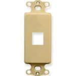 ICC Ivory 1-Port Decora Insert with Mounting Screws