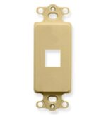ICC Ivory 1-Port Decora Insert with Mounting Screws