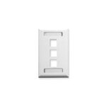 ICC White 1-Gang 3-Port Keystone Faceplate Wall Plate