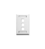 ICC White 1-Gang 3-Port Keystone Faceplate Wall Plate