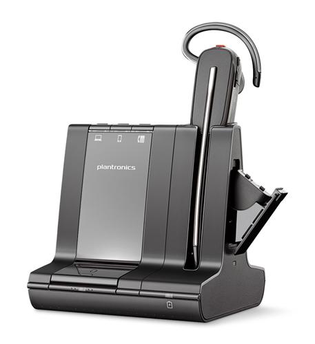 Poly Savi 8245 DECT USB-A HS 211837-01 Plantronics 7W6D1AA Noise Canceling Wireless DECT Headset - Image 1