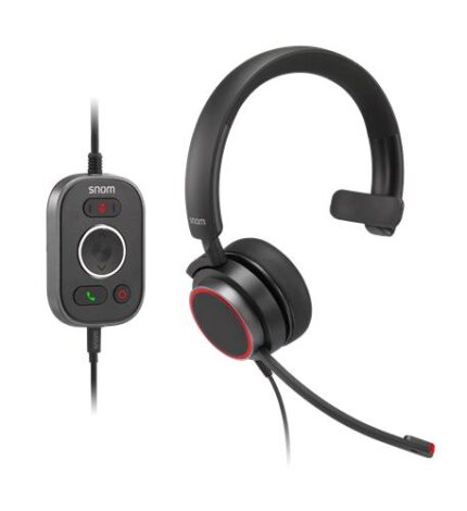 Snom USB Monaural Headset with Remote Control & USB Plug