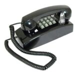 Cortelco VBA-20MD Black Wall Phone with Tone Dial