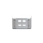 ICC White 4-Port Universal Keystone Furniture Faceplate