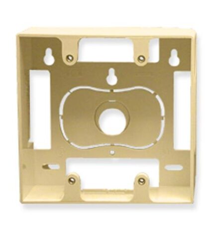 ICC IC107MRDIV 2 Gang Ivory Wall Plate Mounting Box