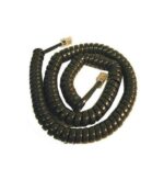 12' Charcoal Curly Handset Cord for Panasonic Phones - Image 2