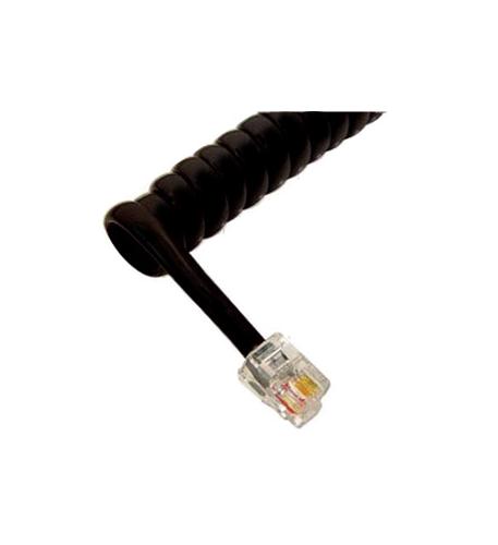 GCHA444006-FFB / 6' FLAT BK Handset Cord Cablesys ICC 6' Flat Black Handset Cord GCHA444006-FFB - Image 1