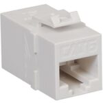 ICC White Cat6 Modular Coupler In-Line Keystone Connector
