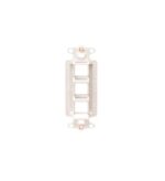 ICC IC107DI3WH White 3 Port Decora Insert for Voice Data - Image 2