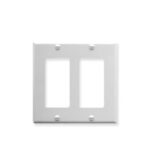 ICC White Plastic 2-Gang Decora Faceplate for Voice Setup