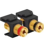 ICC IC107PMGBK Gold Plated Binding Post Module for Audio Wiring - Image 2