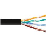 ICC CMR CAT6 UTP 500MHz No Spline Black 1000ft Cable