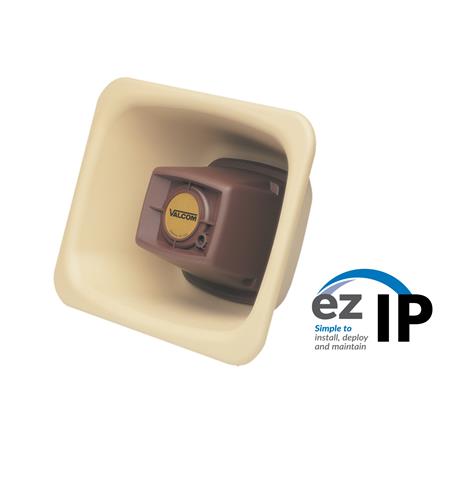 ezIP 3-Watt FlexHorn, Beige VALCOM BG PoE SIP Paging Speaker for Indoor and Outdoor Use - Image 1