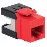 ICC Red Cat6A Modular Keystone Jack - High Speed Network