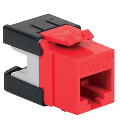 MODULE, CAT6A, HD, RED ICC Red Cat6A Modular Keystone Jack - High Speed Network - Image 1