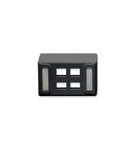 ICC IC108UF4BK 4-Port Keystone Faceplate for Office Wiring