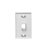 ICC White 1-Gang Flat Faceplate, 1-Port Snap-In - Image 2