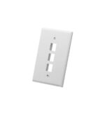 ICC Oversized 3-Port White Faceplate Single Gang - Image 2