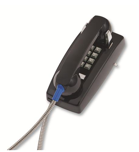 255400AHC20M Wall Phone w/Metal Cradle Cortelco Wall Phone w/ Metal Cradle & Armored Cord - Image 1