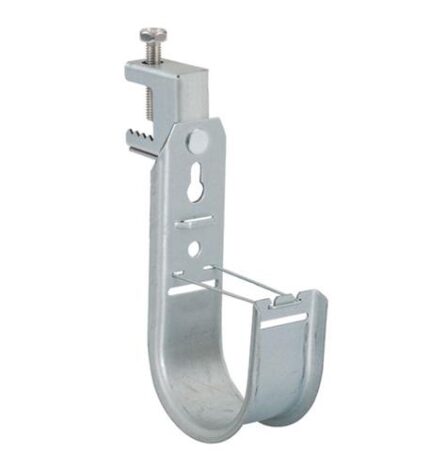 ICC MSJHB44 2 Inch Galvanized Steel J-Hook with Beam Clamp
