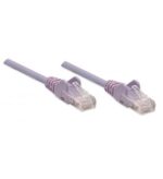 Intellinet 10ft Purple Cat5e Ethernet Cable for Networking - Image 2